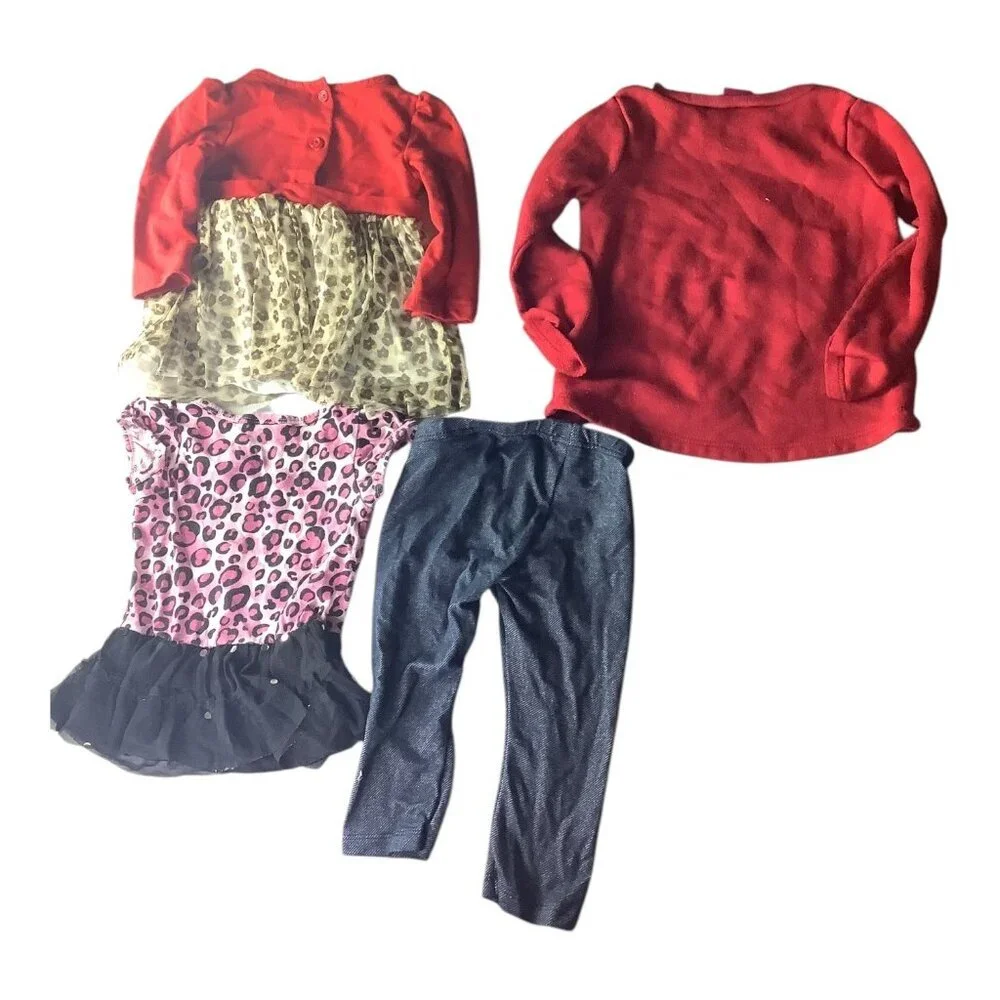 Disney Baby Girls Lot of 4  Shirts & Pants Minnie Mouse Theme 18M-24M Multicolor